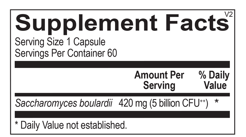 A picture of the supplement facts label.  