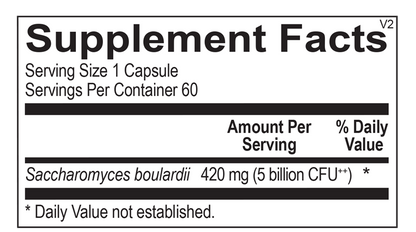 A picture of the supplement facts label.  