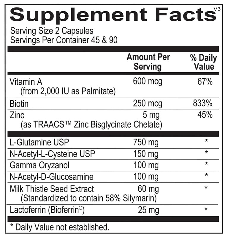 A picture of a label with supplement facts
