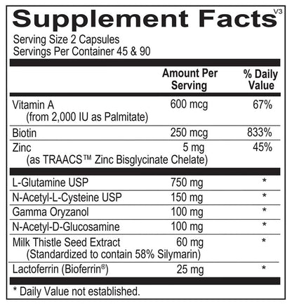 A picture of a label with supplement facts