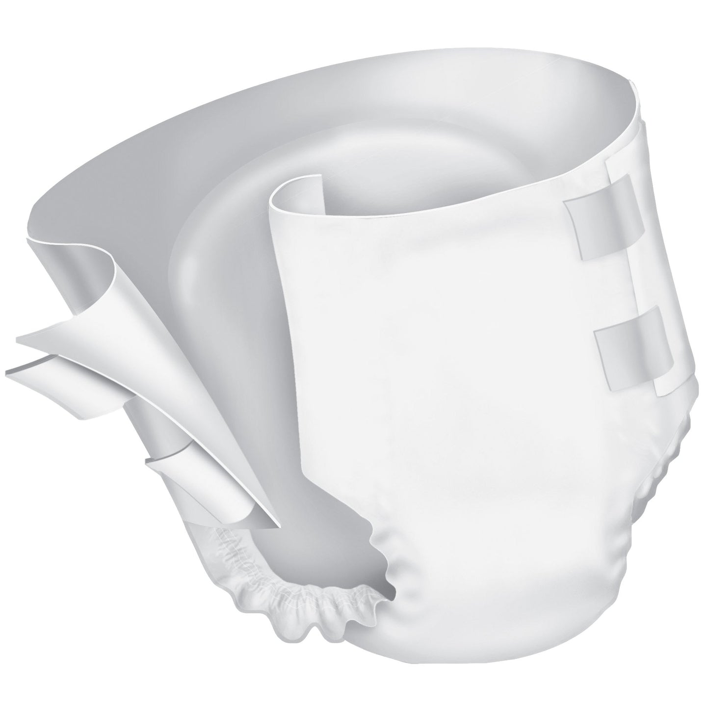 White diaper on a white background