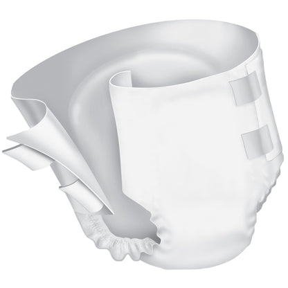 White diaper on a white background