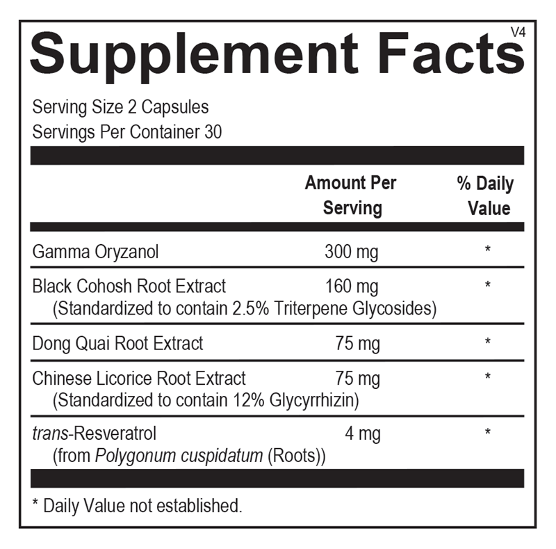 A picture of the supplement facts label.  
