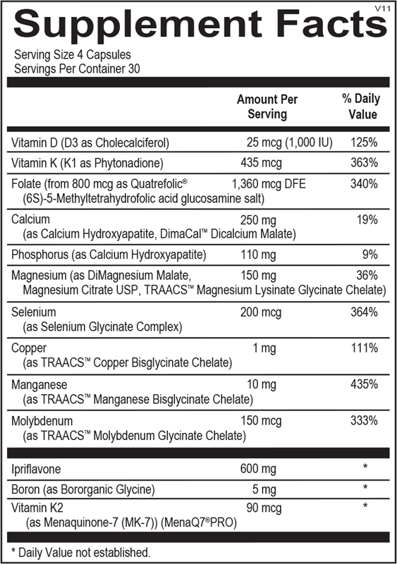 A picture of a label with supplement facts