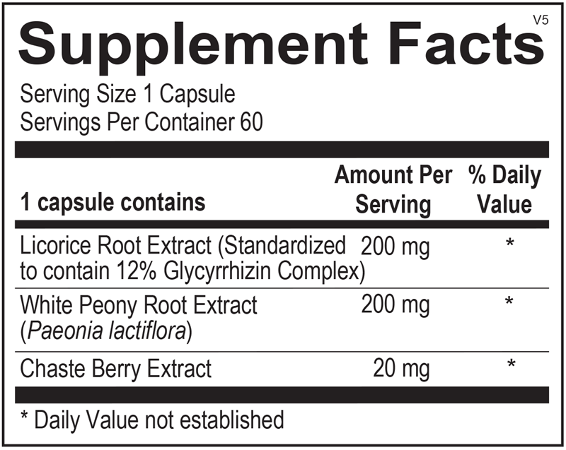 A picture of the supplement facts label.  