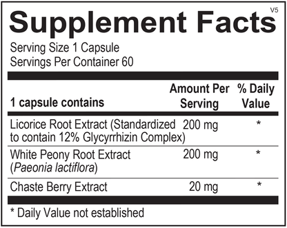 A picture of the supplement facts label.  