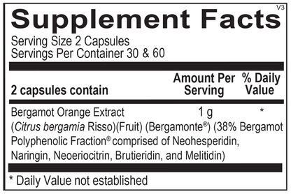 A picture of the supplement facts label.  