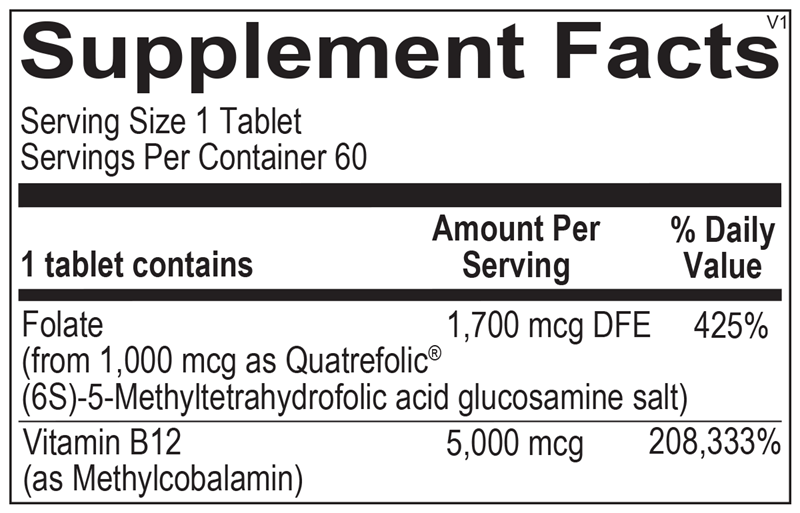 A picture of the supplement facts label.  