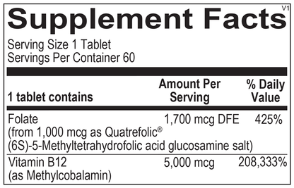 A picture of the supplement facts label.  