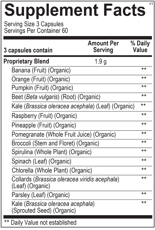 A picture of a label with supplement facts