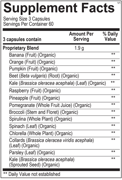 A picture of a label with supplement facts