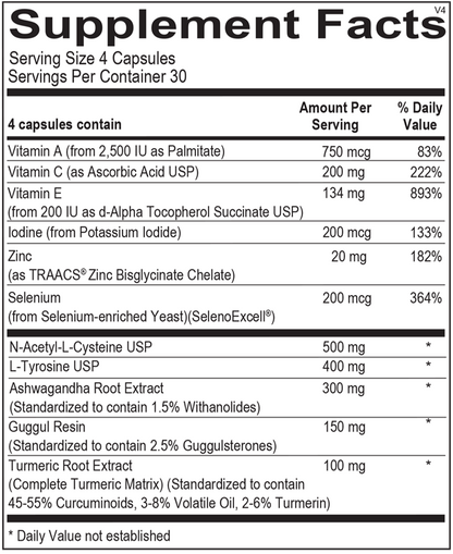 A picture of the supplement facts label.  