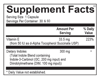 A picture of the supplement facts label.  