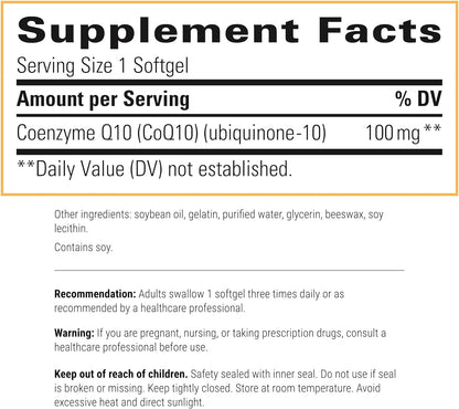 A picture of a label with supplement facts
