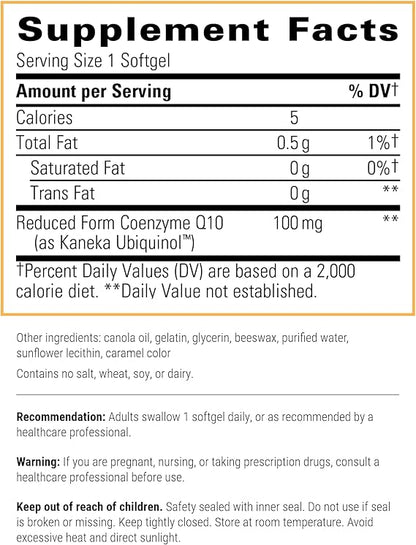 A list of supplement facts