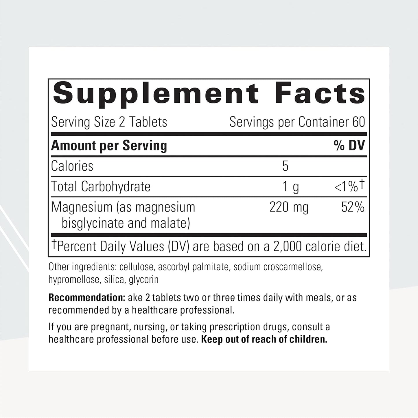 A picture of a label with supplement facts
