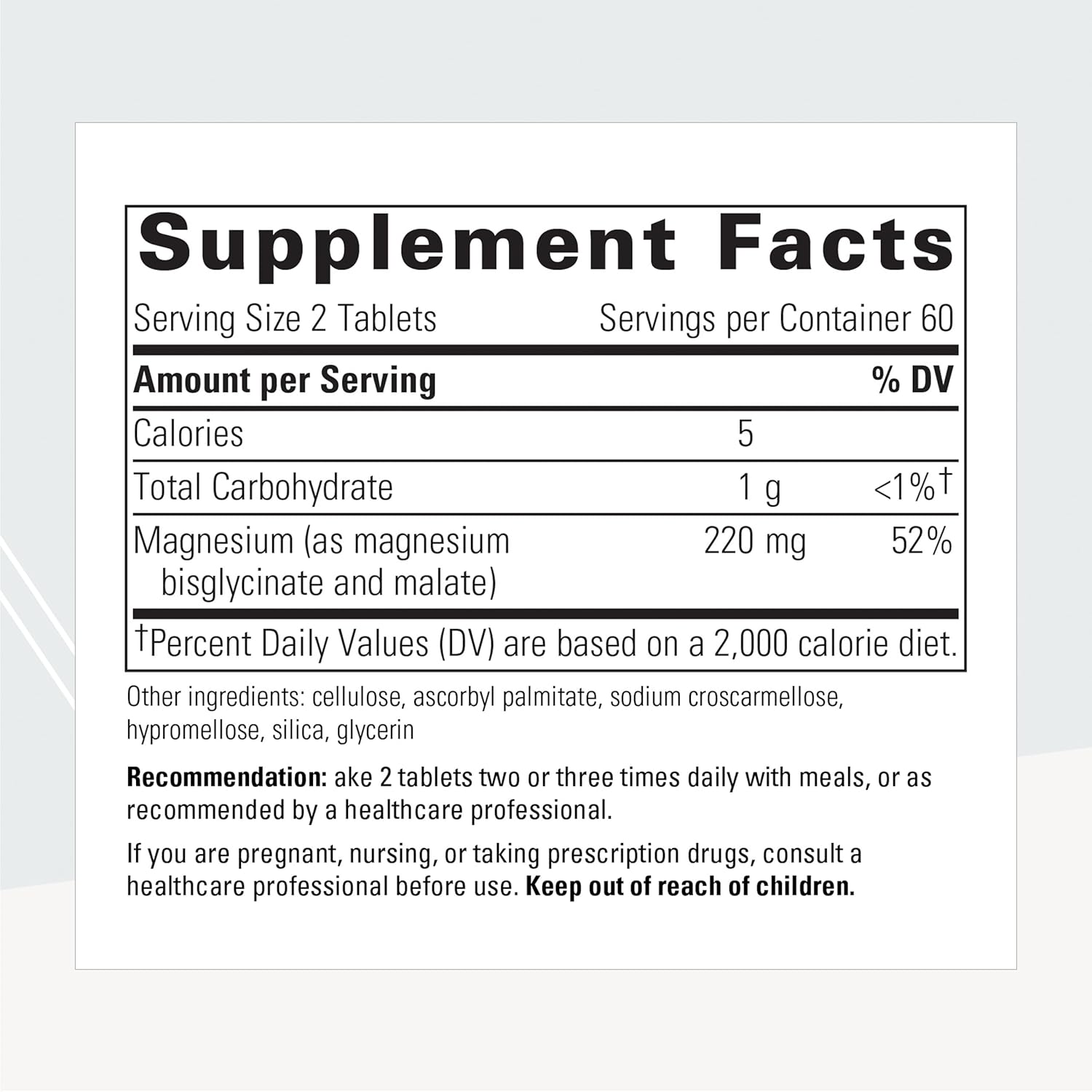 A picture of a label with supplement facts