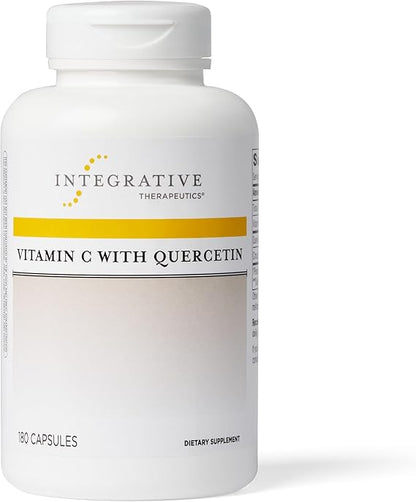 A bottle of Integrative Therapeutics Vitamin C with Quercetin, containing 90 capsules.