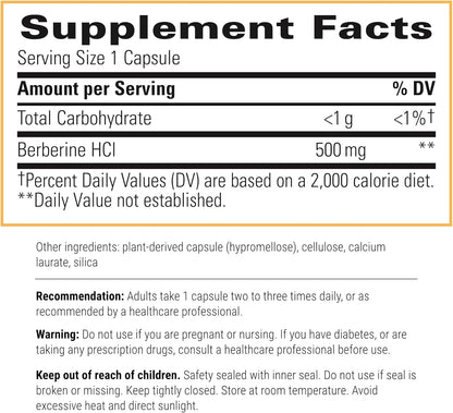 A picture of supplement facts and ingredients.