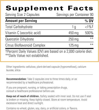 A list of supplement facts.