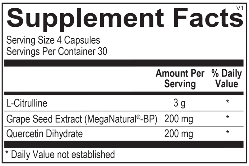 A picture of the supplement facts label.