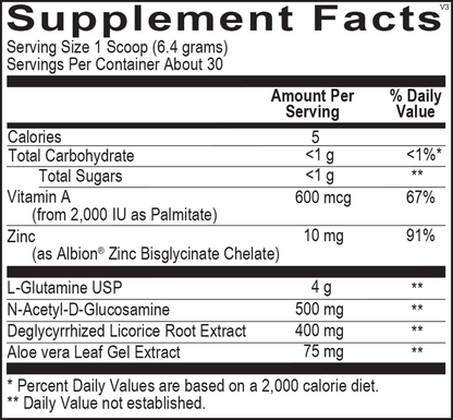 A picture of the supplement facts label.
