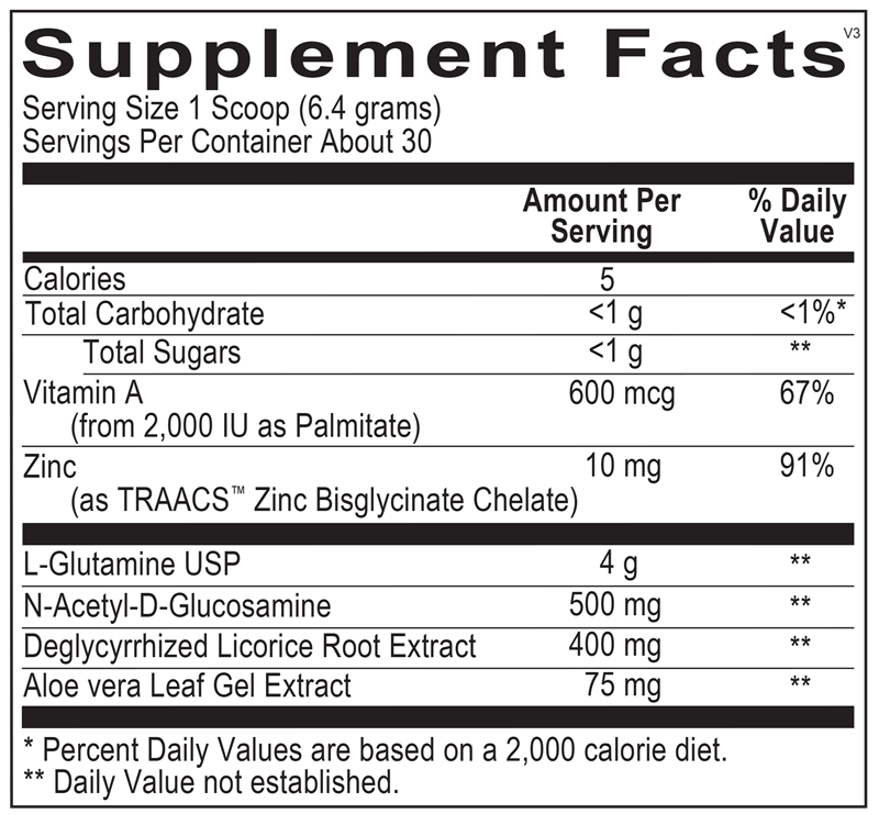A picture of the supplement facts label.