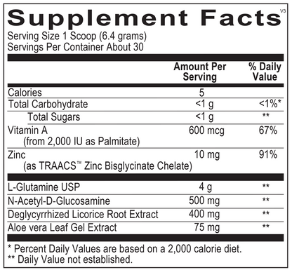 A picture of the supplement facts label.