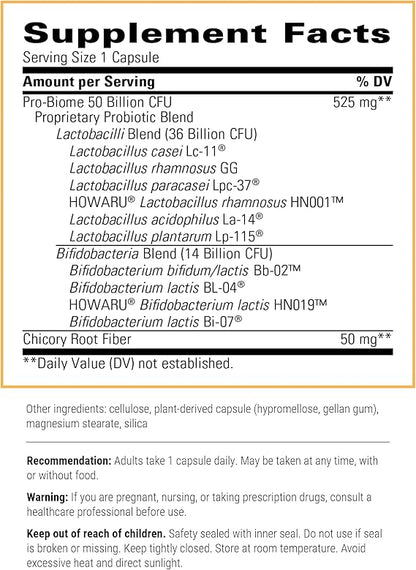 A list of supplement facts