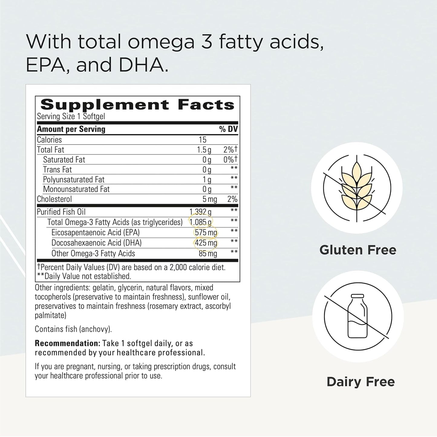 A picture of a label with supplement facts
