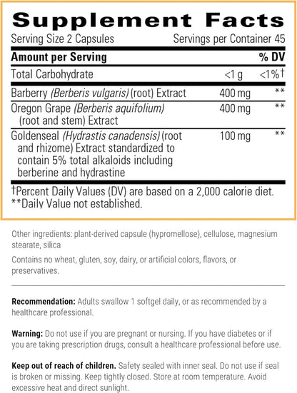 A picture of a label with supplement facts