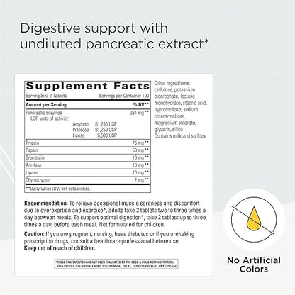 A list of supplement facts.  