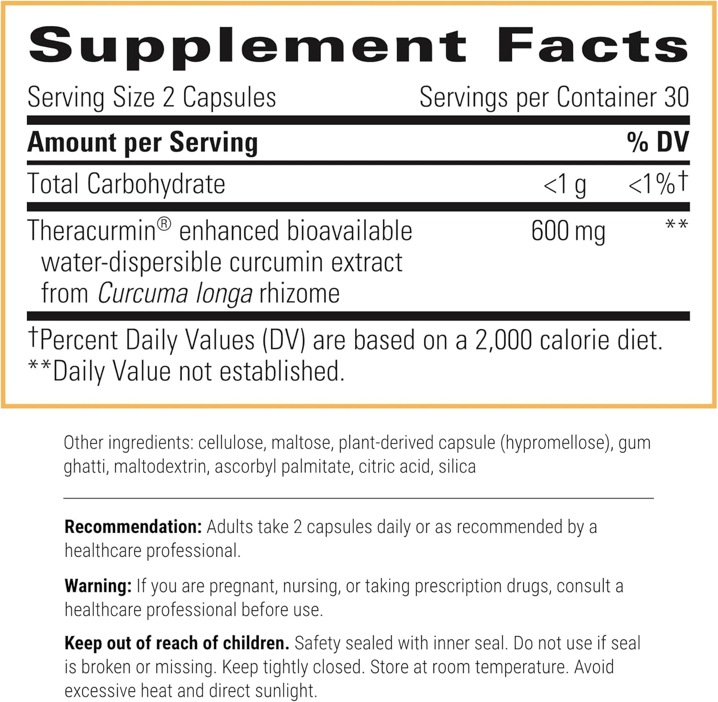 A picture of a white label with supplement facts.
