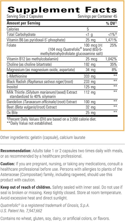 A list of supplement facts