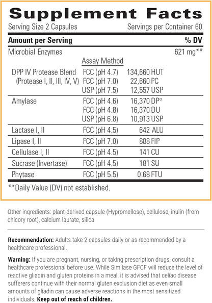 A picture of a label with supplement facts