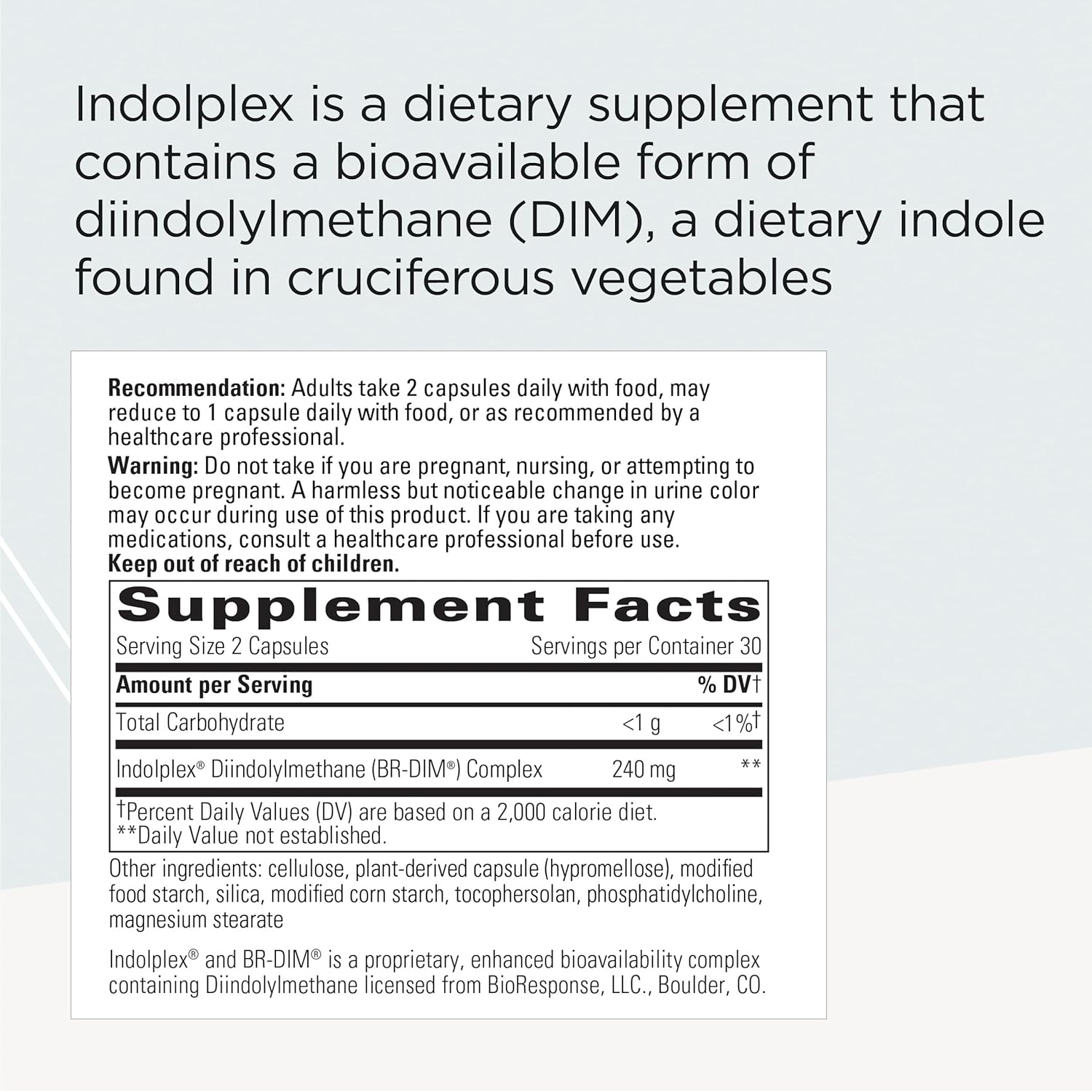 A picture of a label with supplement facts