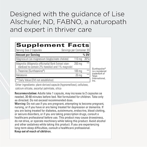 A list of supplement facts