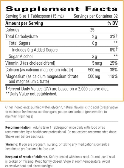 A list of supplement facts