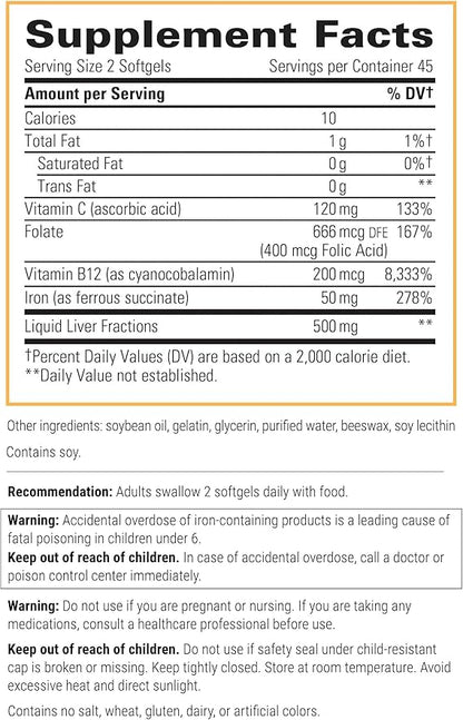 A list of supplement facts
