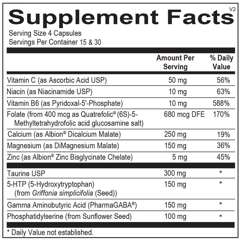 A picture of the supplement facts label.  