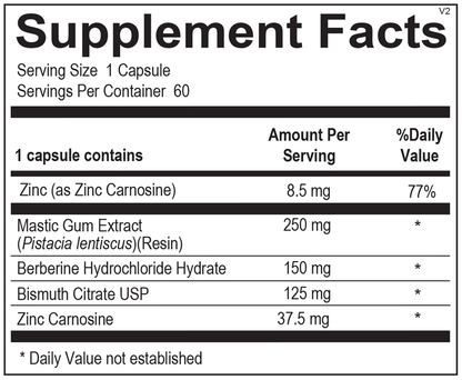A picture of the supplement facts label.  