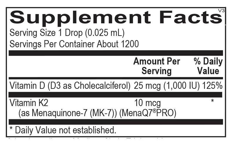 A picture of the supplement facts label.  