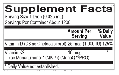 A picture of the supplement facts label.  