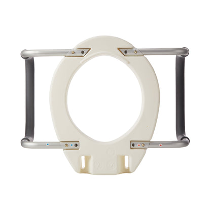 Raised Toilet Seat with Arms drive™ 3-1/2 Inch Height White 300 lbs. Weight Capacity (12402)
