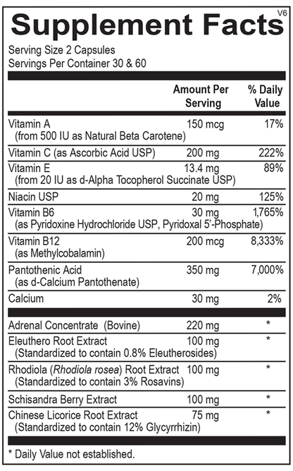 A picture of the supplement facts label.  