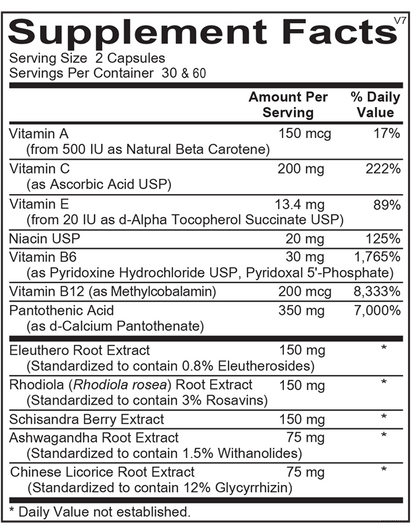 A picture of the supplement facts label.  