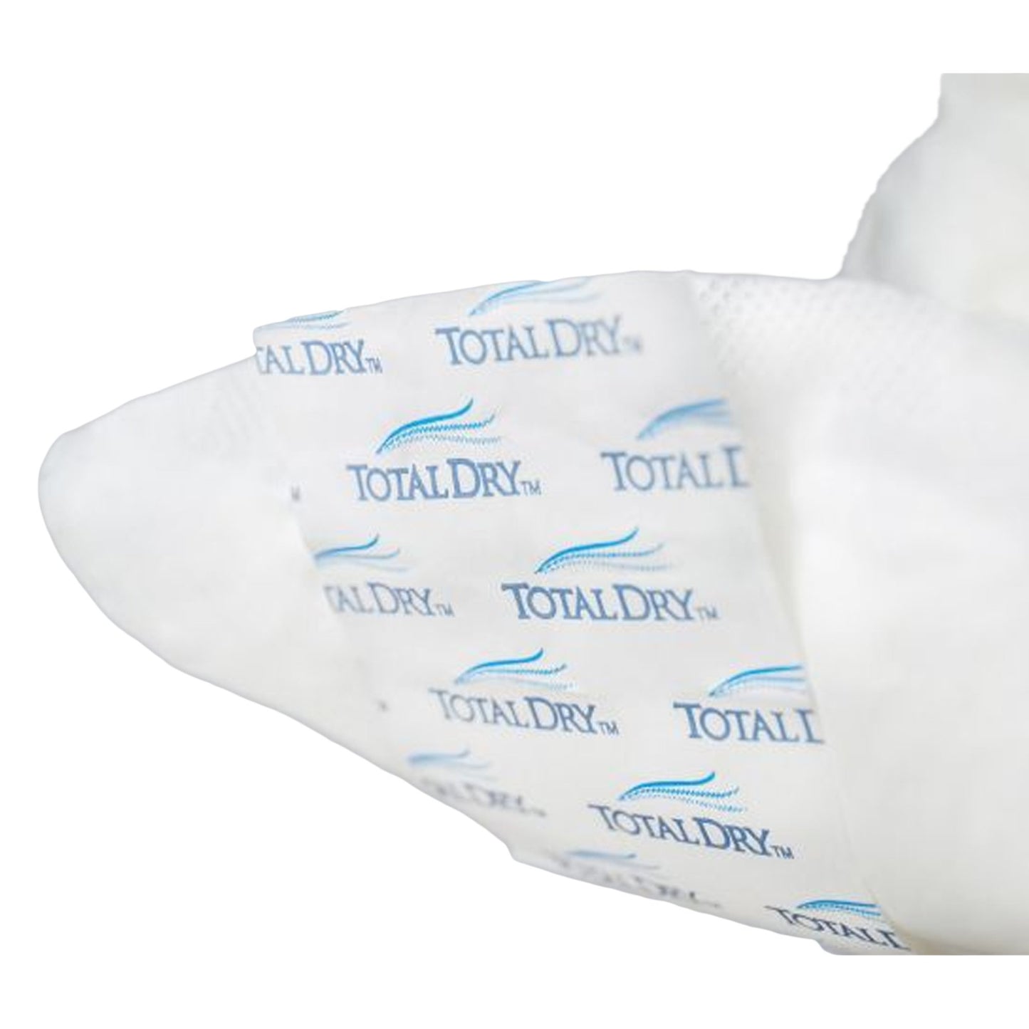 White pad with 'TotalDry' packaging on a white background