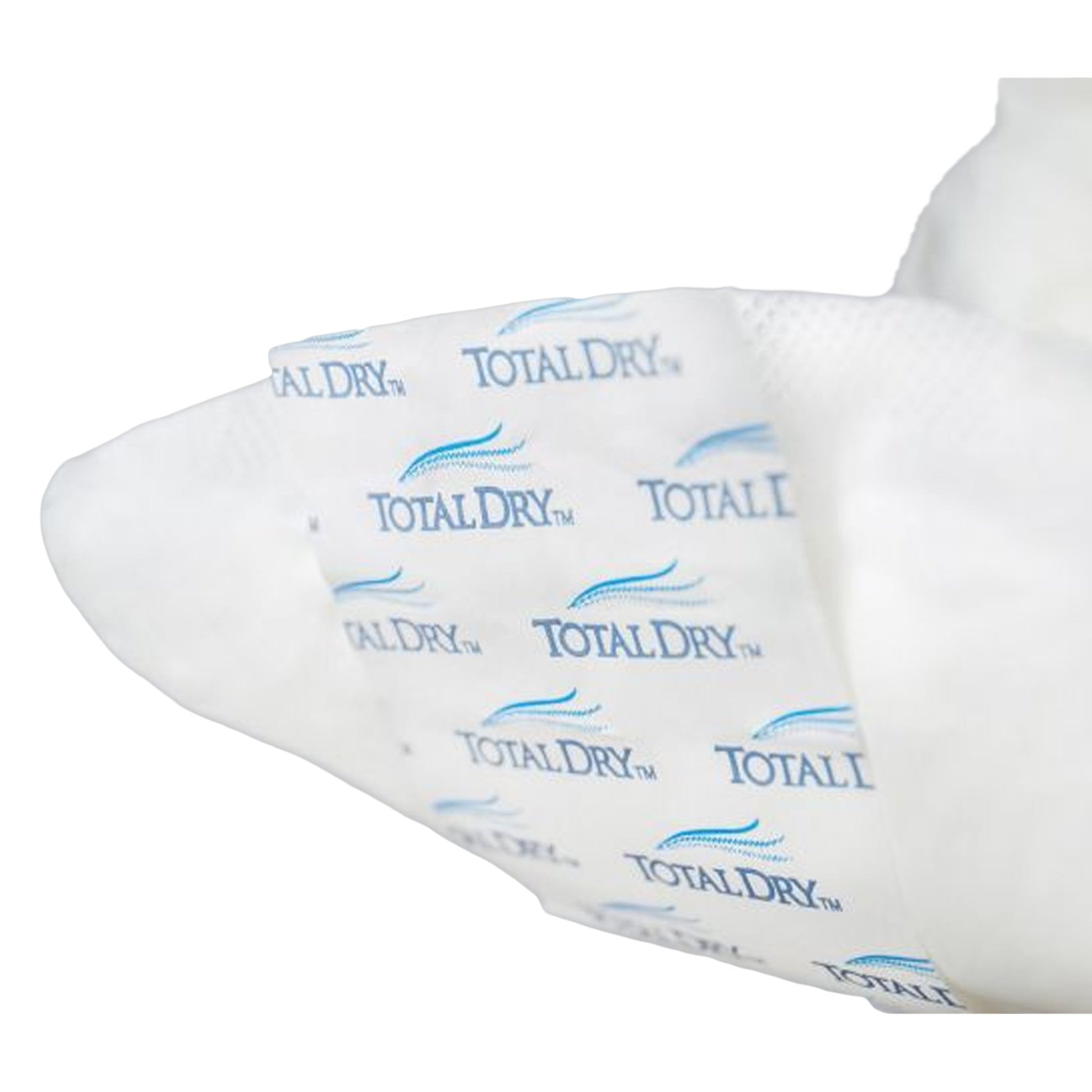 White pad with 'TotalDry' packaging on a white background