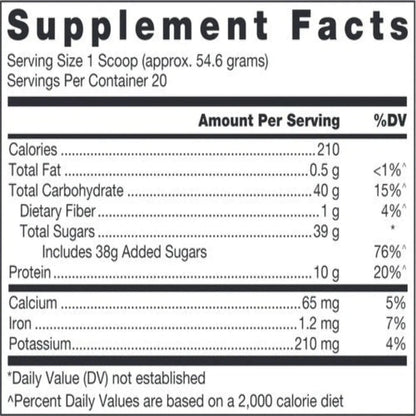A label with supplement facts