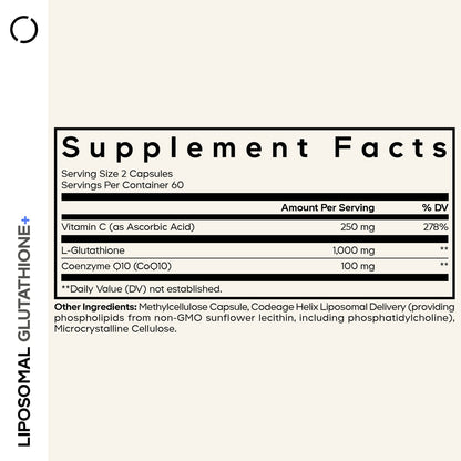 Supplement facts label for a product with vitamins and coenzymes on a white background.